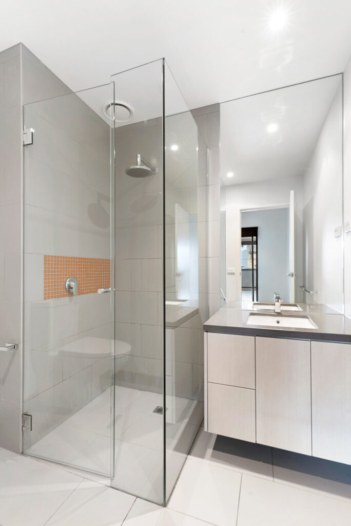 Glass shower door in Tampa