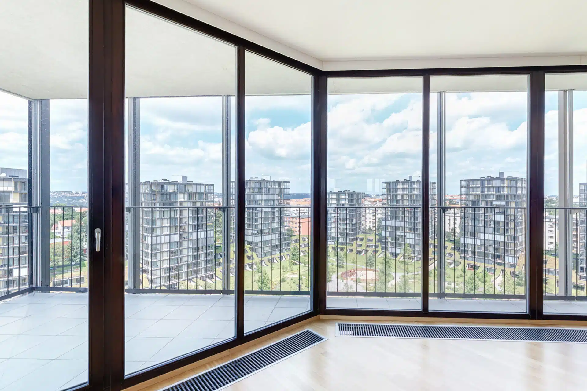 Apartament showing residential glass